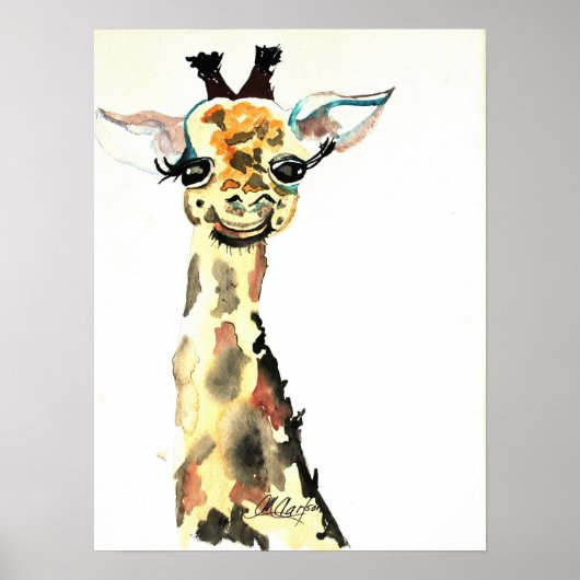 CMCarlson Cute Giraffe Poster (Voorkant)