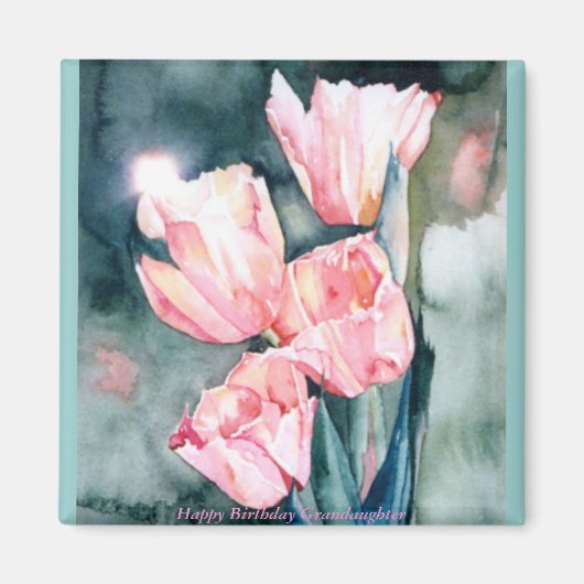 CMCarlsonPink Tulpen Magneet (Voorkant)