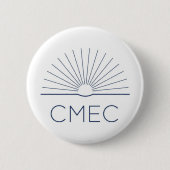 CMEC Button - wit met marine logo (Voorkant)