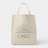 CMEC Canvas tas - winkelen, natuurlijke en marine (Achterkant)