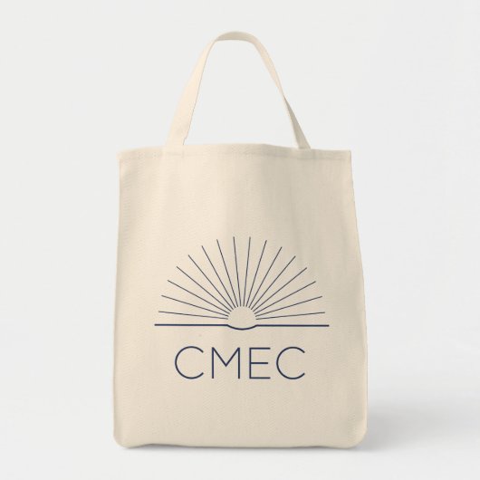 CMEC Canvas tas - winkelen, natuurlijke en marine (Voorkant)