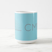 CMEC Coffee Mok - 15-oz, lichtblauw met grijs (Center)