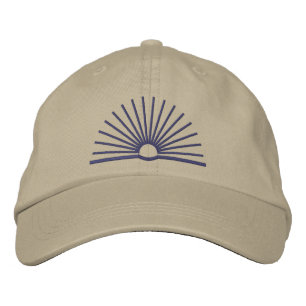 CMEC honkbalpet - khaki met navy logo Geborduurde Pet