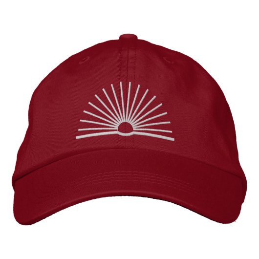 CMEC honkbalpet - rood met wit logo Geborduurde Pet (Voorkant)