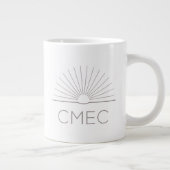 CMEC Jumbo Koffie Mok - 20 oz, wit met grijs (Rechts)