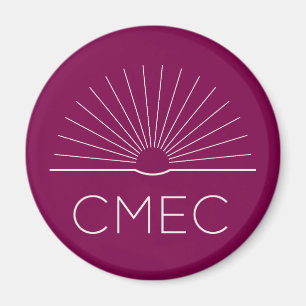 CMEC Koelkastmagneet - dieprood met witte logo Magneet