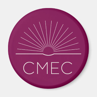 CMEC Koelkastmagneet - dieprood met witte logo Magneet