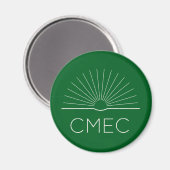 CMEC Koelkastmagneet - groen met witte logo Magneet (Voorkant / Achterkant)