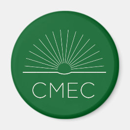 CMEC Koelkastmagneet - groen met witte logo Magneet