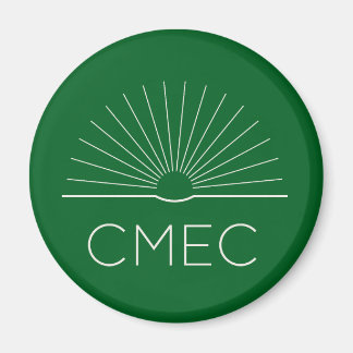CMEC Koelkastmagneet - groen met witte logo Magneet