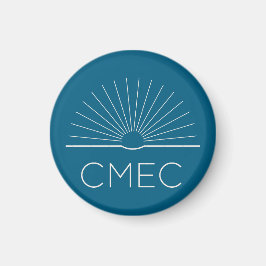 CMEC Koelkastmagneet - turquoise met witte logo Magneet