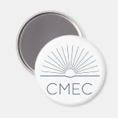 CMEC Koelkastmagneet - wit met marine logo Magneet (Voorkant / Achterkant)