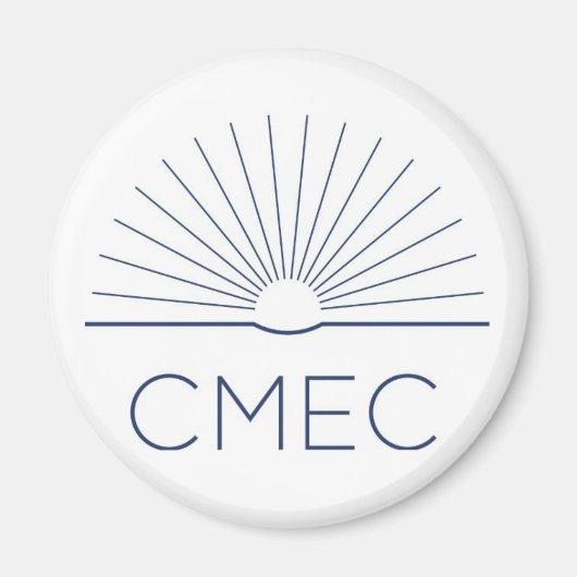 CMEC Koelkastmagneet - wit met marine logo Magneet (Voorkant)