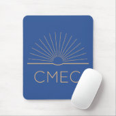 CMEC Mousepad - vierkant, blauw met perzik logo Muismat (Met muis)