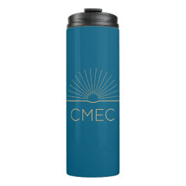 CMEC Thermische Reismok - 12 oz, blauw en perzik Thermosbeker
