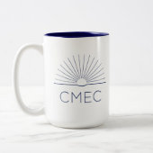 CMEC Tweekleurige Mok - 15 oz, marine logo en inte (Links)