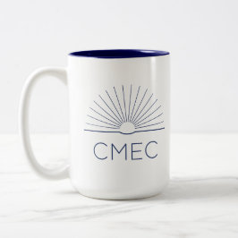 CMEC Tweekleurige Mok - 15 oz, marine logo en inte