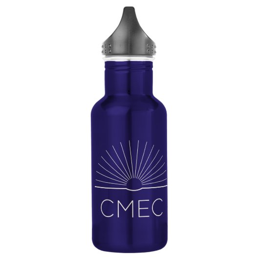 CMEC Waterfles - 18 oz, blauw met witte logo (Links)