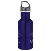 CMEC Waterfles - 18 oz, blauw met witte logo Waterfles (Achterkant)