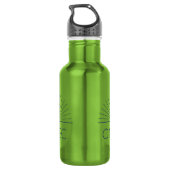 CMEC Waterfles - 18 oz, groen met marine logo (Achterkant)