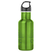 CMEC Waterfles - 18 oz, groen met marine logo (Voorkant)