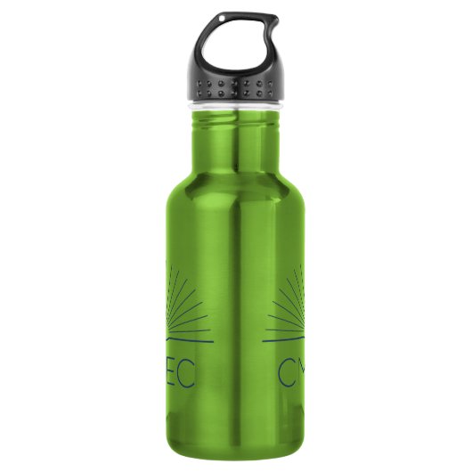 CMEC Waterfles - 18 oz, groen met marine logo Waterfles (Voorkant)