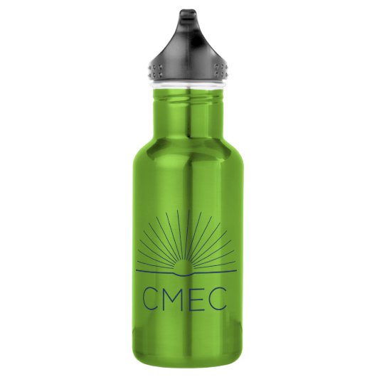 CMEC Waterfles - 18 oz, groen met marine logo Waterfles (Rechts)