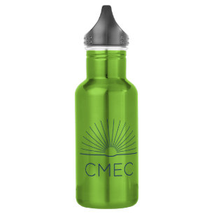 CMEC Waterfles - 18 oz, groen met marine logo Waterfles
