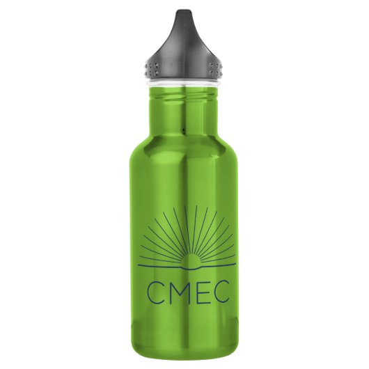 CMEC Waterfles - 18 oz, groen met marine logo Waterfles (Links)