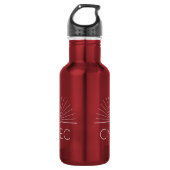 CMEC Waterfles - 18 oz, rood met witte logo (Voorkant)
