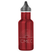 CMEC Waterfles - 18 oz, rood met witte logo (Links)