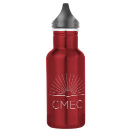 CMEC Waterfles - 18 oz, rood met witte logo