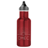 CMEC Waterfles - 18 oz, rood met witte logo (Rechts)