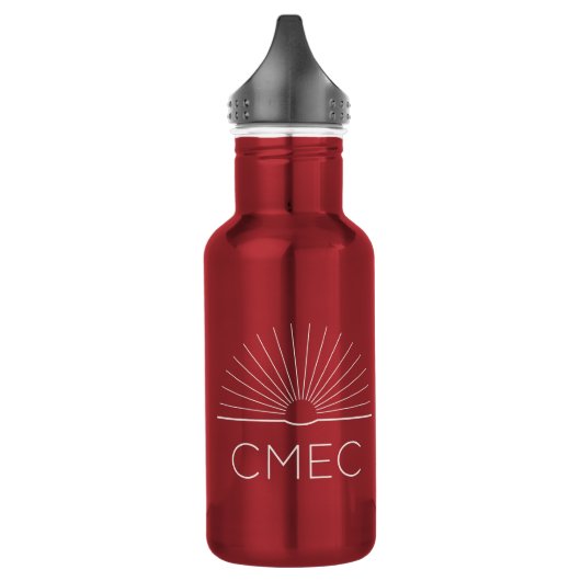 CMEC Waterfles - 18 oz, rood met witte logo Waterfles (Links)