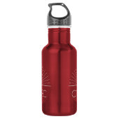 CMEC Waterfles - 18 oz, rood met witte logo Waterfles (Achterkant)