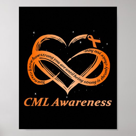 CML Warrior I'm Fine Chronic Myeloid Leukemia Awar Poster (Voorkant)