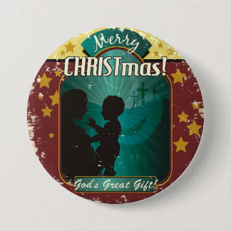 CMN kerstButton 2 Ronde Button 7,6 Cm