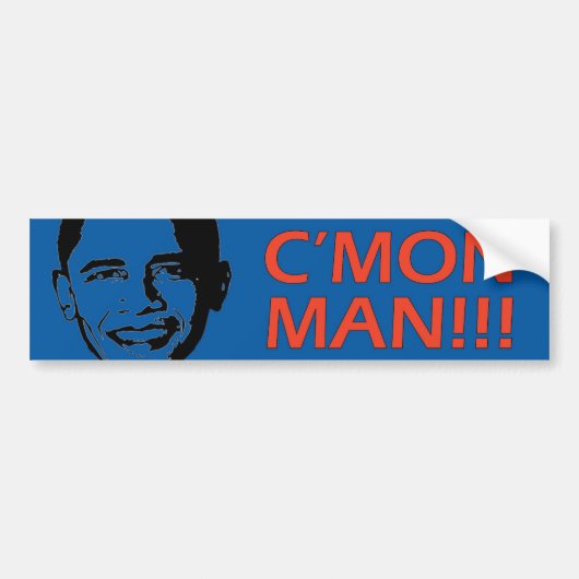 C'Mon Man! Bumpersticker (Voorkant)