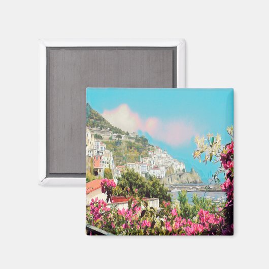 CMP004 AMALFI, Campanië, Italië, Koelkast Magneet (Voorkant / Achterkant)