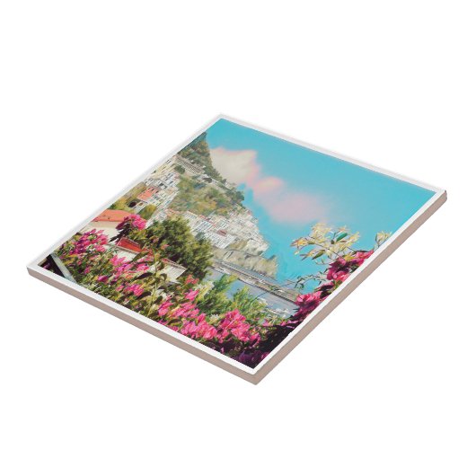 CMP004 AMALFI, Campanië, Italië, Tegeltje (Zijkant)