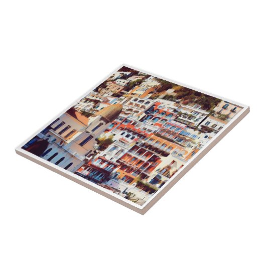 CMP009 POSITANO, AMALFI COAST, Italië, Tegeltje (Zijkant)