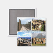 CMP010 NAPLES, RUINEN VAN POMPEII, POMPEI, Fridge Magneet (Voorkant / Achterkant)