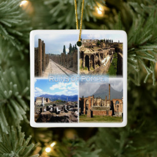 CMP010 NAPLES, RUINS OF POMPEI, Italië, Keramisch Ornament