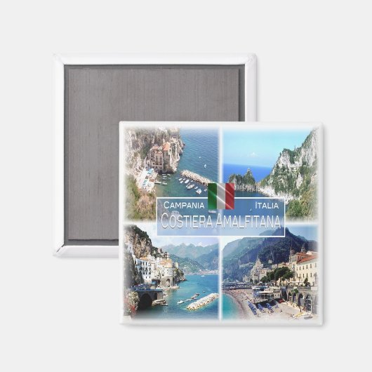 CMP025 AMALFI KUST, Campanië, Italië, Koelkast Magneet (Voorkant / Achterkant)