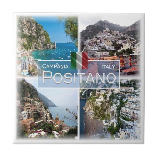 CMP028 POSITANO, Campania, Italië, Tegeltje (Voorkant)