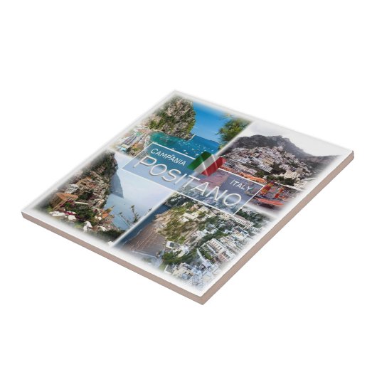 CMP028 POSITANO, Campania, Italië, Tegeltje (Zijkant)