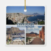 CMP030 NAPLES, MOUNT VESUVIUS, Italië; Keramisch Ornament (Achterkant)