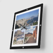 CMP030 NAPLES, MOUNT VESUVIUS, Italië, keramische  Vierkante Klok (Hoek)