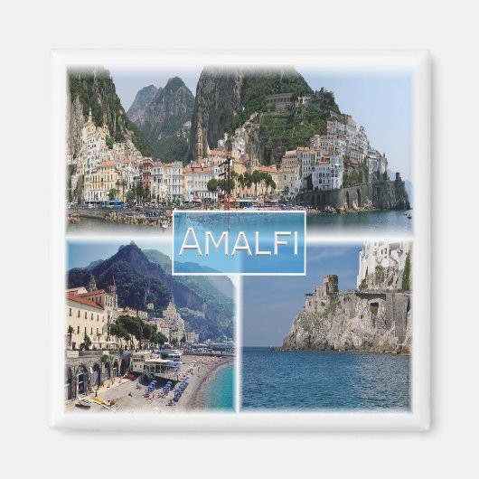 CMP034 AMALFI, Campanië, Italië, Koelkast Magneet (Voorkant)