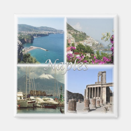 CMP035 NAPLES, Amalfi, Sorrento, Pompeii, Fridge Magneet (Voorkant)